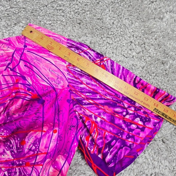 Vintage Liberty House Maxi Dress Womens 14 Purple Kiyomi Tropical Resort 60s 70s - Picture 13 of 15